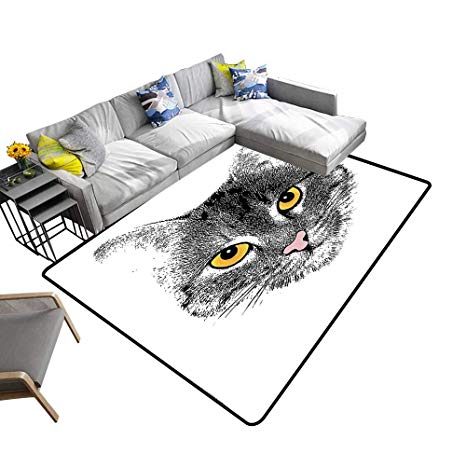 466x466 Alsohome Modern Abstract Area Rug Background