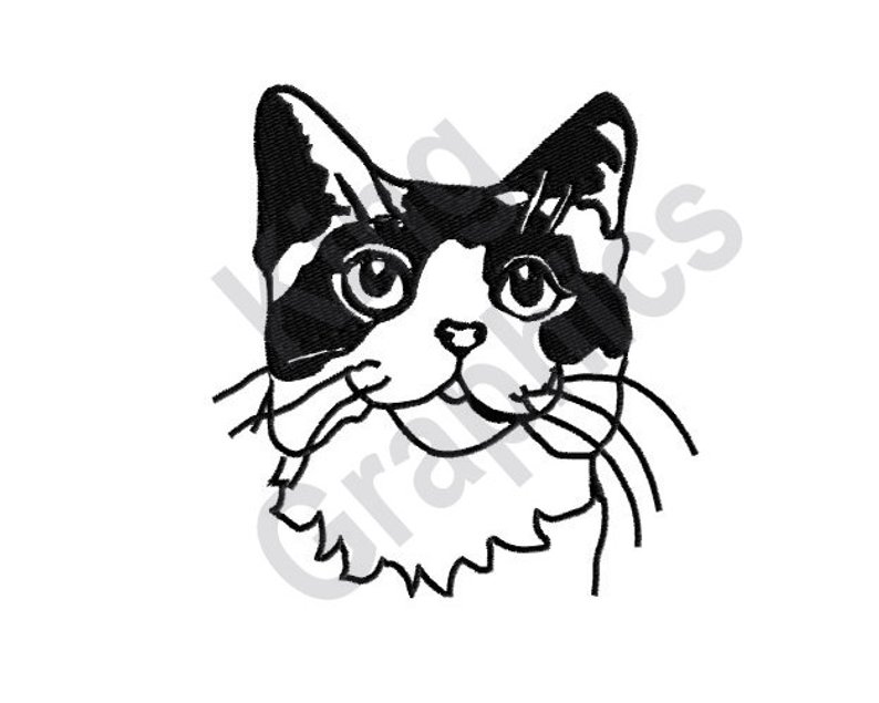 794x635 Cat Machine Embroidery Design Etsy