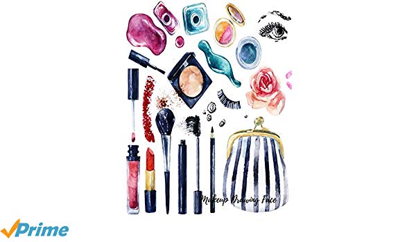 600x350 Makeup Drawing Face Eye Make Up Chart Large Notebook