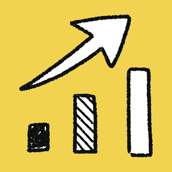 600x600 Chart Infographic Doodle Drawing Art Print