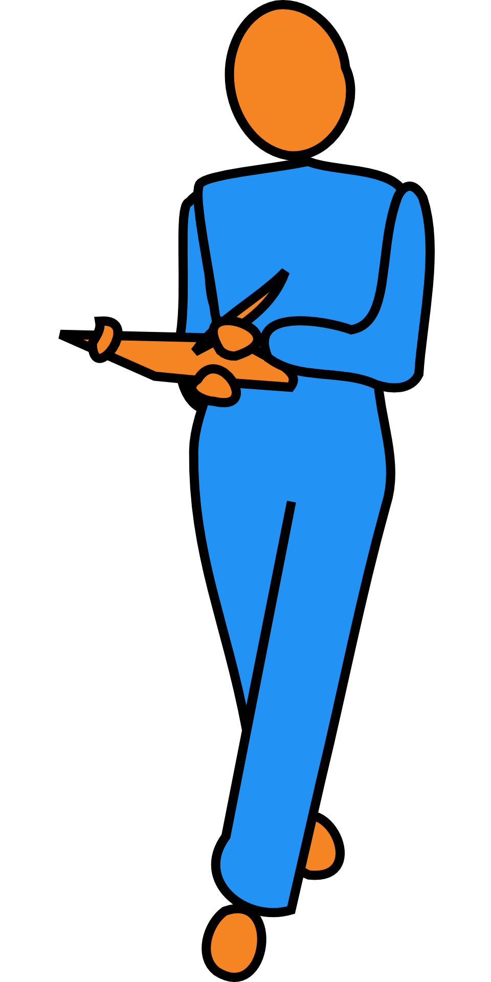 960x1920 Blue Human Figure With Checklist Drawing Free Image