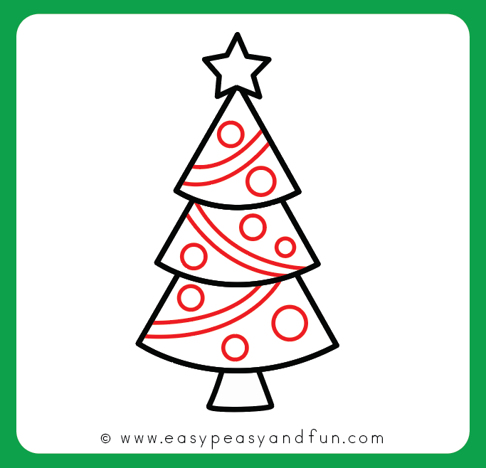 683x658 How To Draw A Christmas Tree