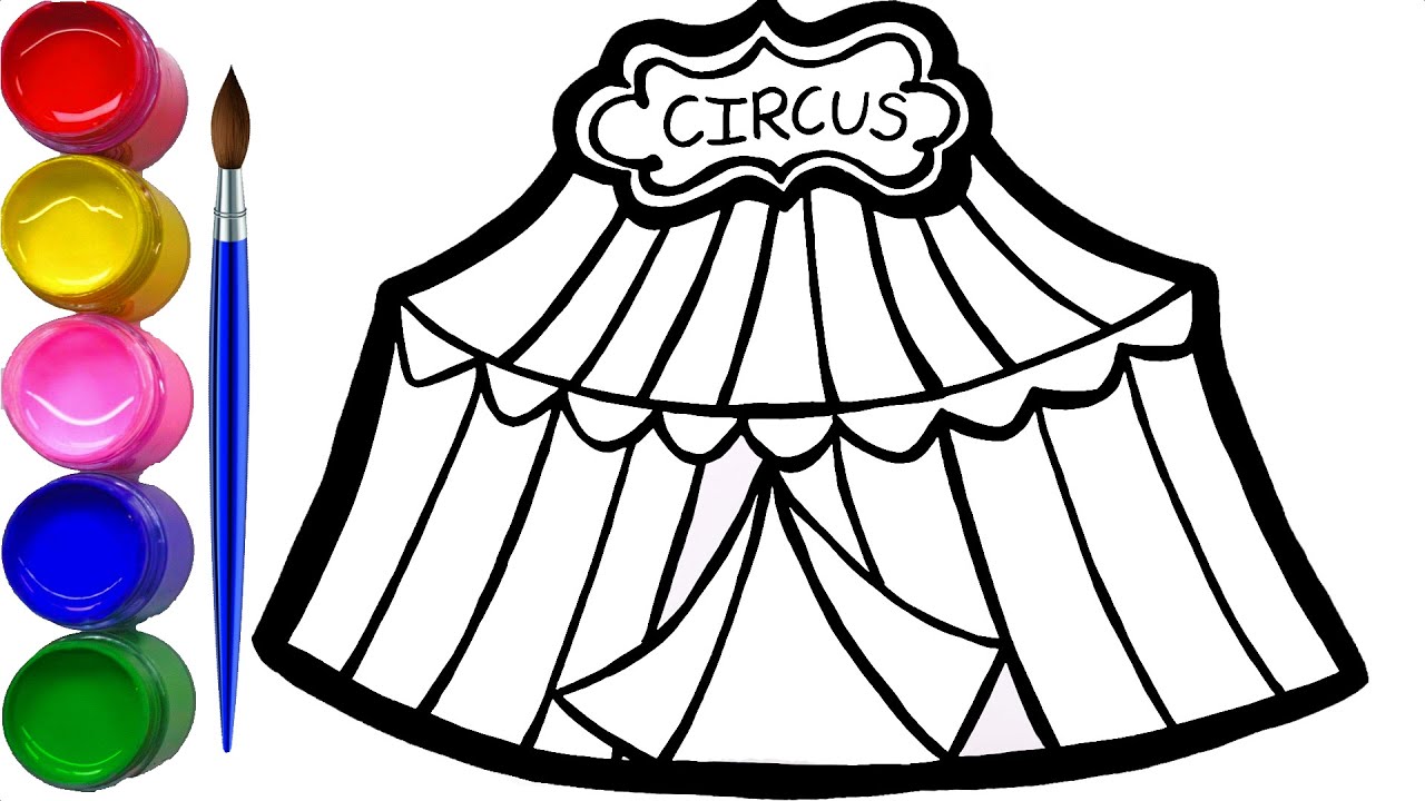 1280x720 Glitter Circus Lion Drawing And Coloring Learn Colors For Kids