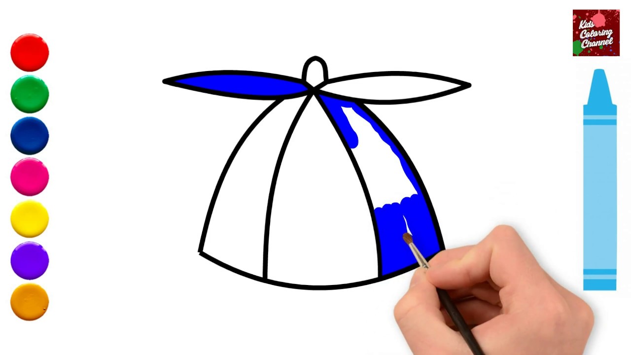 1280x720 How To Draw A Cap For Kids,cap Drawing Circus House Coloring