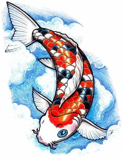468x600 Stuff I Like Koi Fish Drawing, Fish