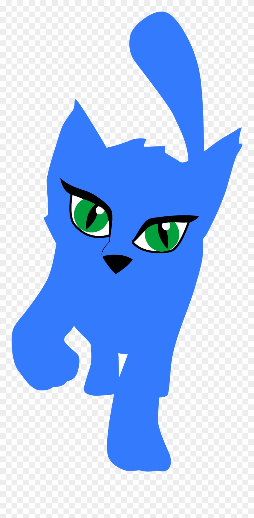 880x1793 Blue Cat Clipart Png