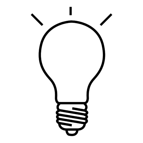 600x600 Drawing Light Bulb Coloring Pages