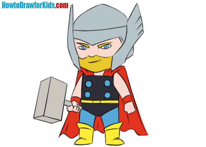 700x500 How To Draw Thor For Kids How To Draw For Kids