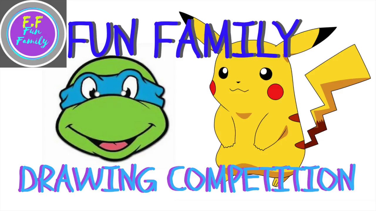 1280x720 Ninja Turtle Pikachu Drawing Competition Fun Family