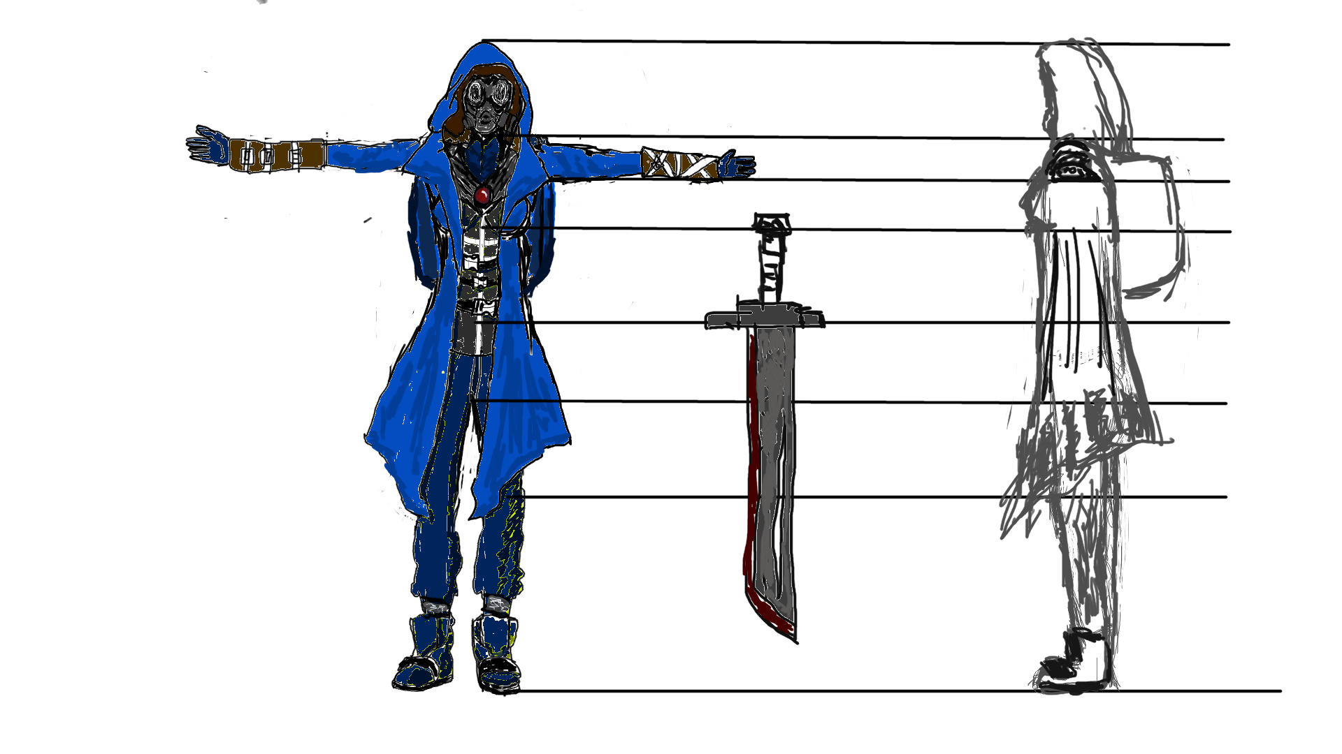 1920x1080 character sheetconcept art scifi girl