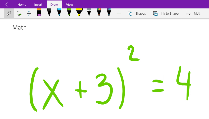 840x480 Convert And Solve Math Equations In Onenote For Windows
