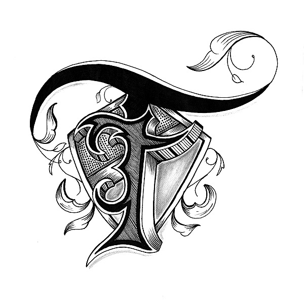 600x600 Hand Drawn Love Letter Alphabet