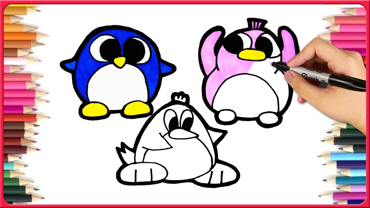 1280x720 Drawing Tutorial For Kids Course Penguin Squad Drawing