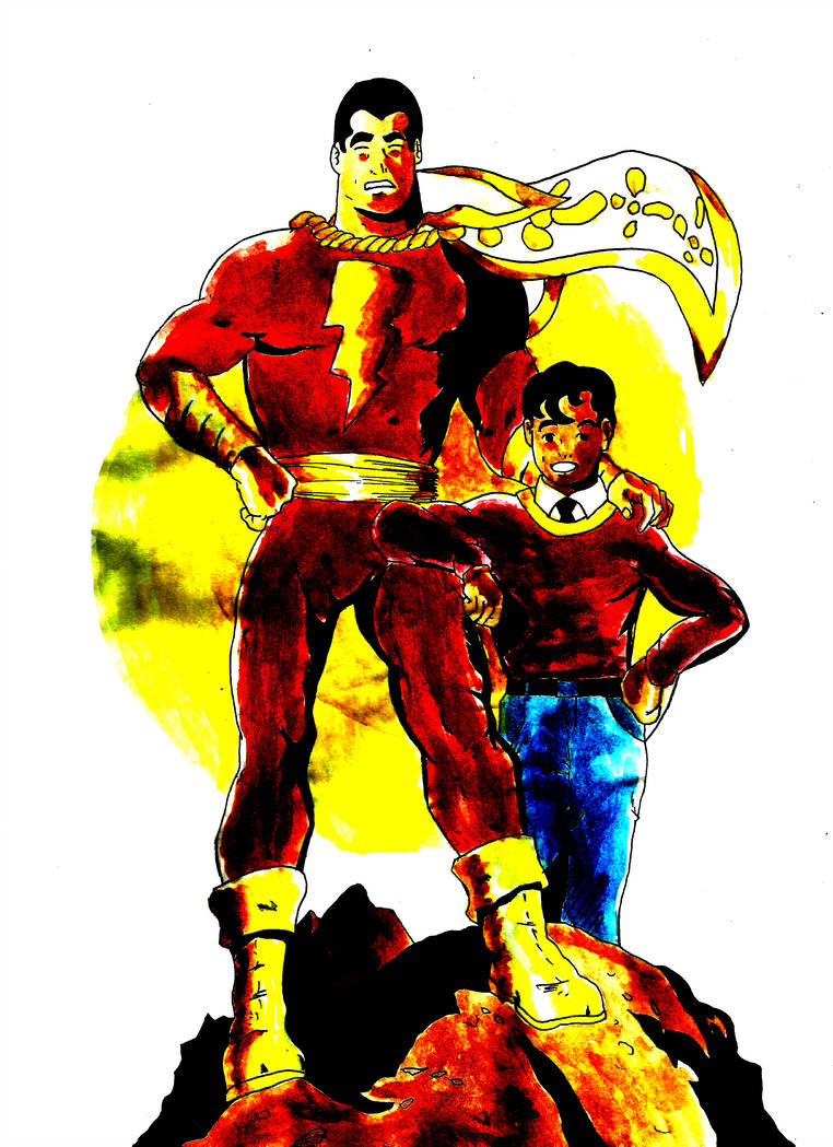 762x1049 Classic Shazam Comic Book Cover Drawing Dc Color