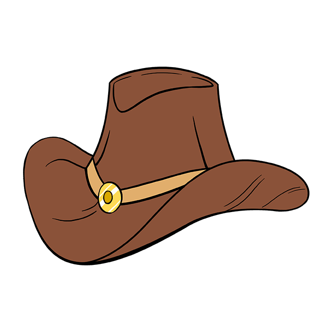 680x678 How To Draw A Cowboy Hat