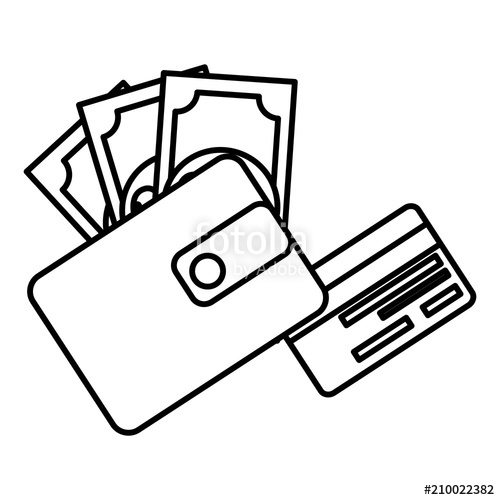 500x500 Wallet Money With Bills And Credit Card Vector Illustration Design