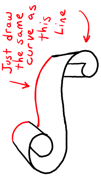 330x579 How To Draw Paper Curls Or Curled Paper Scrolls Or Banners In Easy