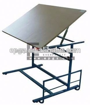301x350 Wood Top Student Drawing Desk With Metal Frame