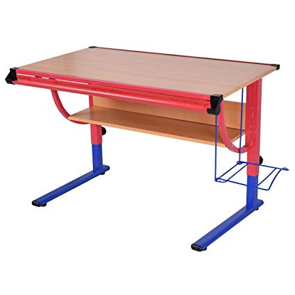 425x425 Adjustable Wooden Drafting Table Workstation Drawing