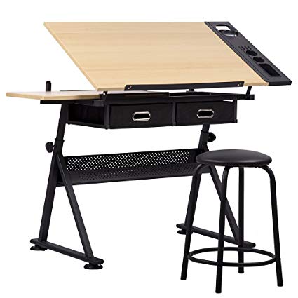 425x425 Office Drawing Desk Station Adjustable Drafting Table