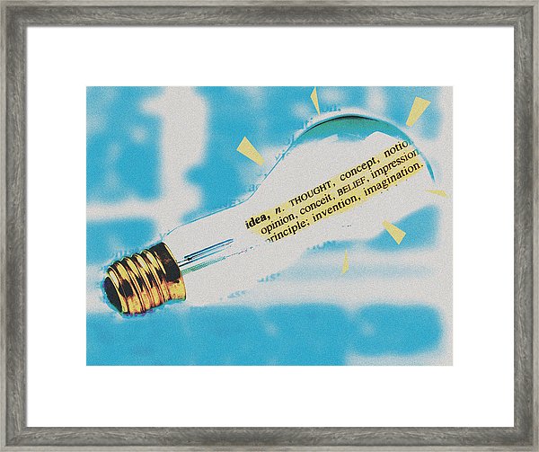 600x503 enlarged abstract light bulb containing dictionary definition