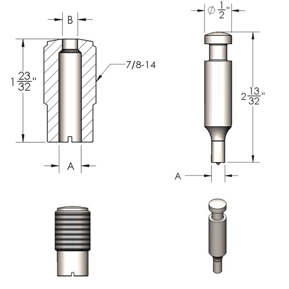 570x570 No Type O Round Punch Die