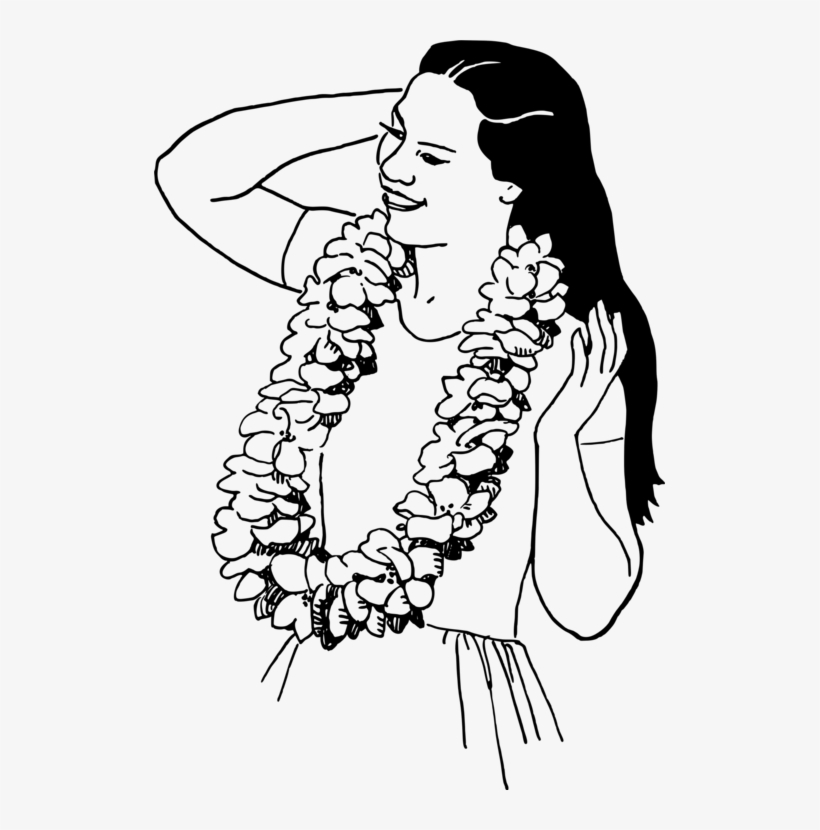 820x830 Hawaiian Language Lei Drawing Download