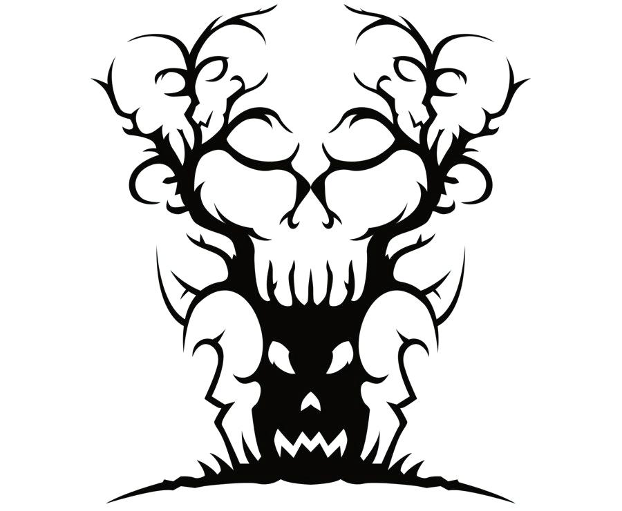 900x740 Spooky Halloween Drawings