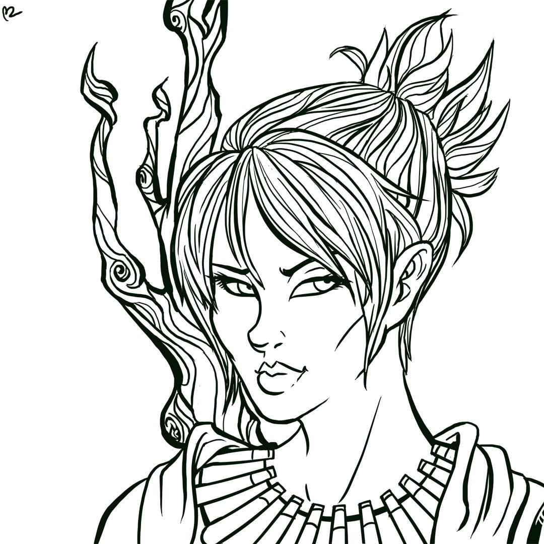 1080x1080 Morrigan Doodle