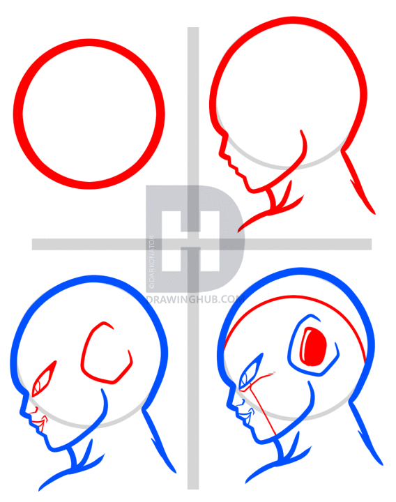 568x720 How To Draw Frieza Easy, Dragon Ball Z, Step