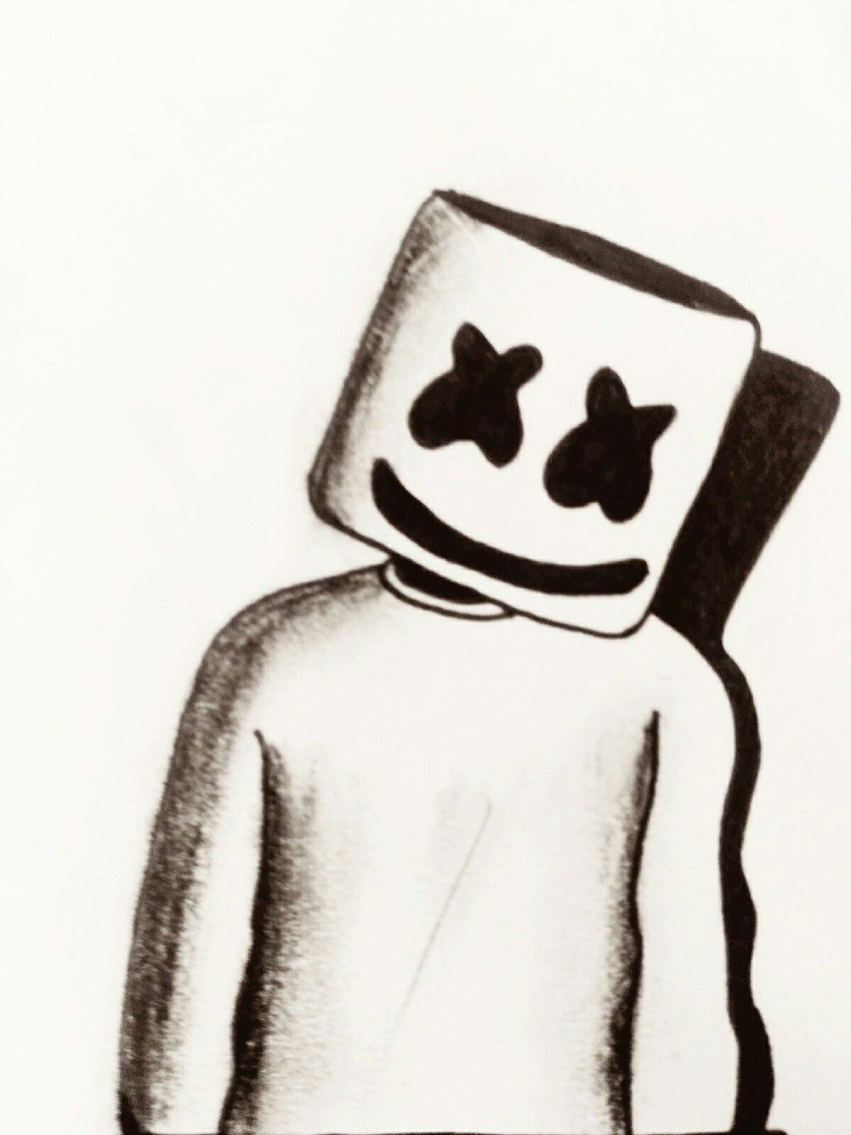 1200x1600 Marshmello Drawing My Drawings In Pencil Drawings