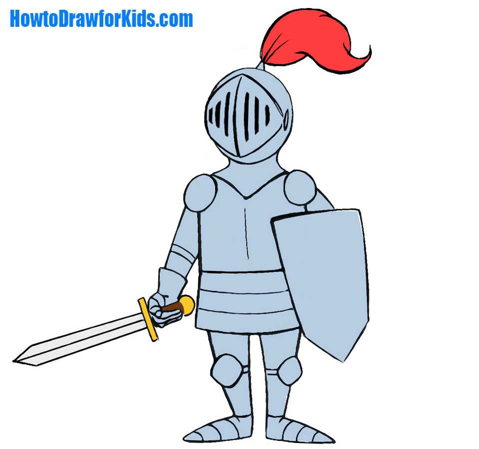 959x899 How To Draw A Knight For Kids How To Draw For Kids
