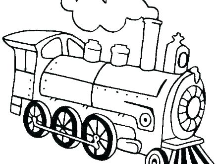 440x330 Train Coloring Pages Simple