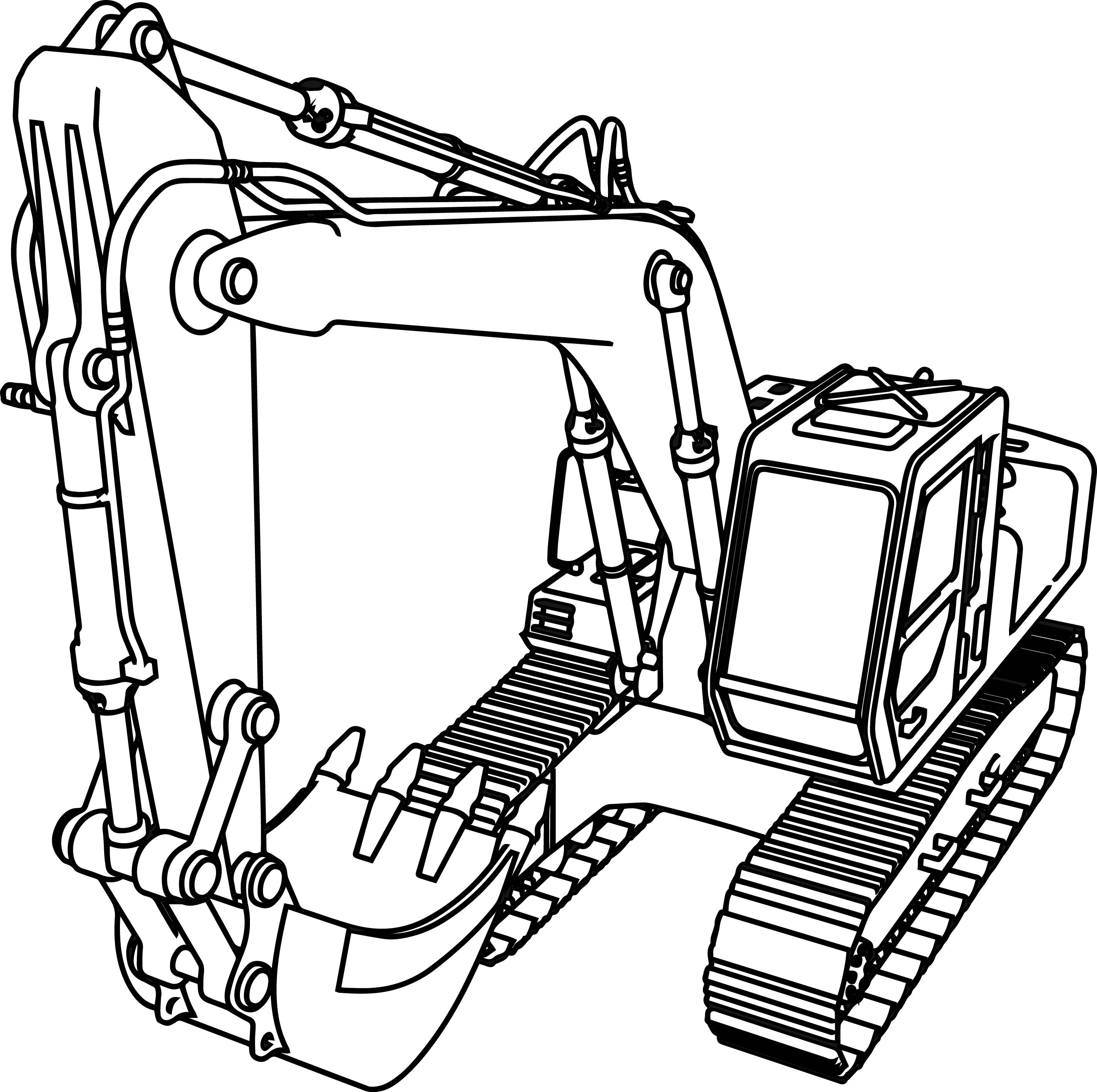 2844x2830 Excavator Drawing Construction Equipment For Free Download