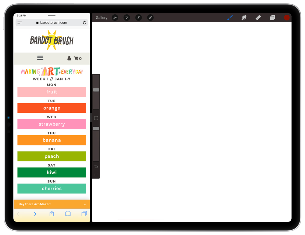 1000x769 Week Making Art Everyday Bardot Brush