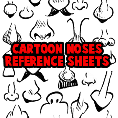 400x400 Cartoon Noses Reference Sheets And Examples For Drawing Practice