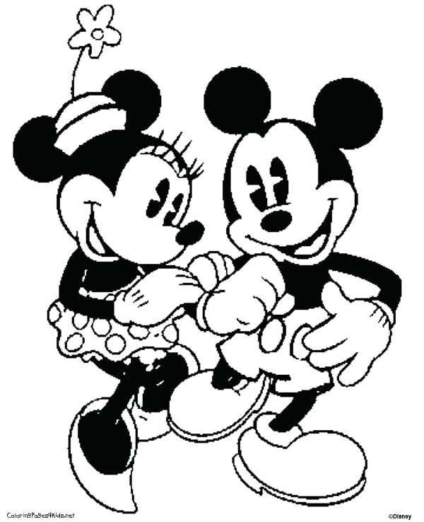 600x738 Mouse Cartoon Colour Pencil Drawing Minnie Colors Mickey Learn