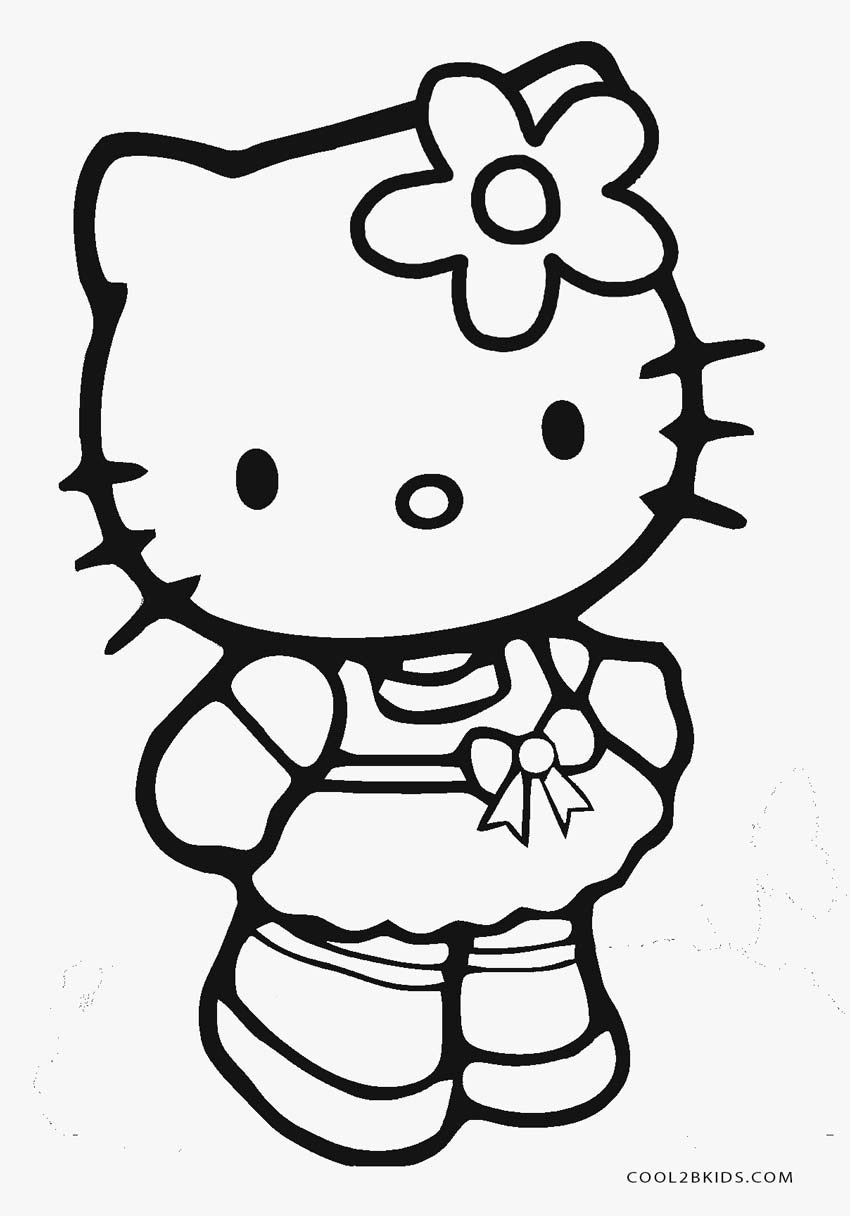 850x1216 How To Draw Hello Kitty Coloring Pages Online