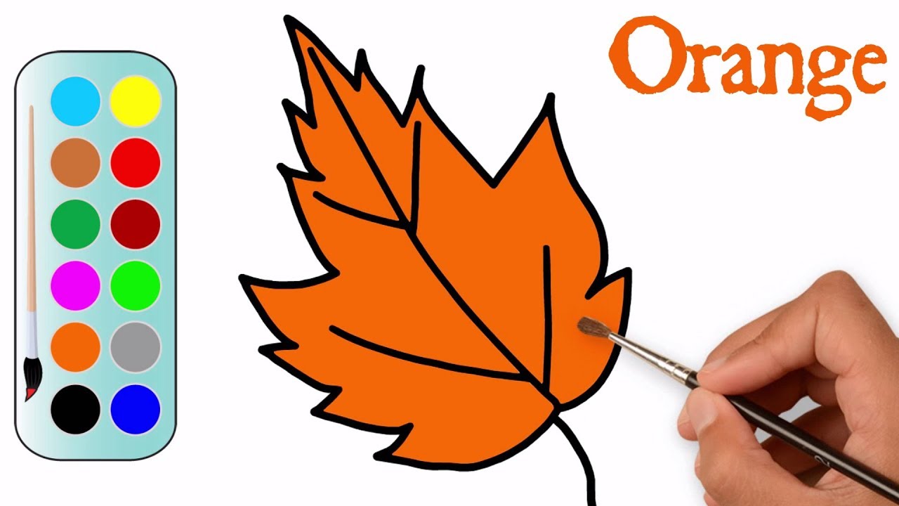 1280x720 Fall Leaf Drawing Step