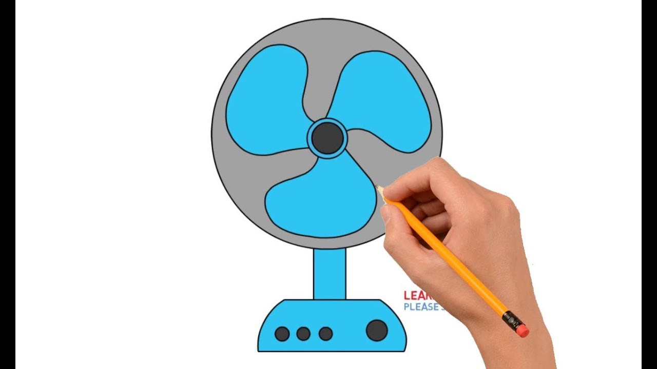 1280x720 How To Draw A Table Fan Easy Step
