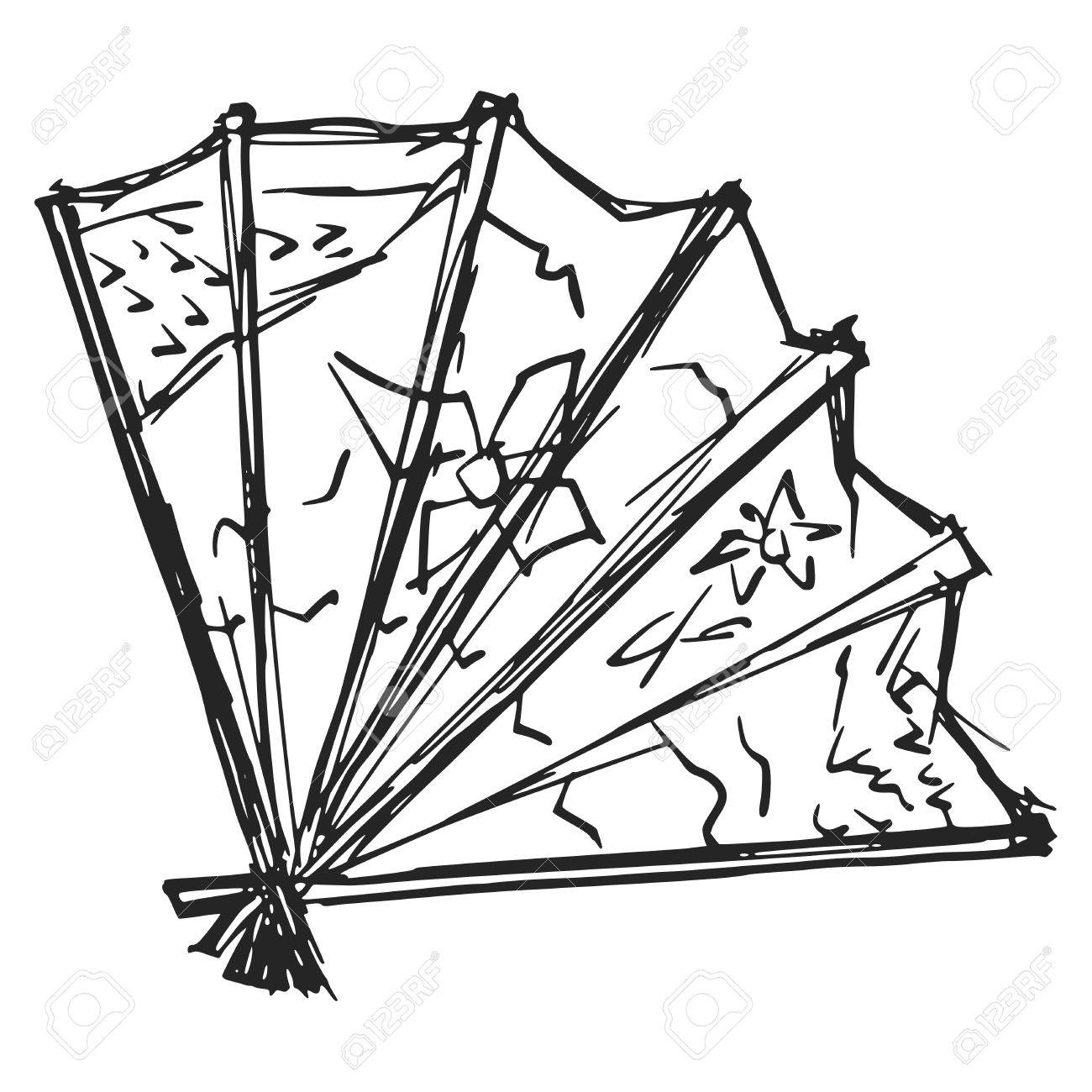 1300x1300 Huge Collection Of 'japanese Fan Drawing' Download More Than