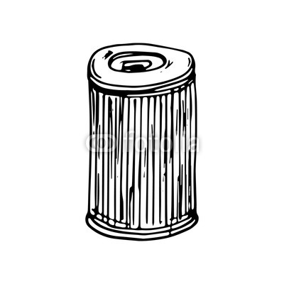 400x400 Hand Drawn Car Air Filter Doodle Sketch Style Icon Decoration