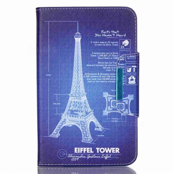 600x600 eiffel tower drawing folio flip stand leather wallet case