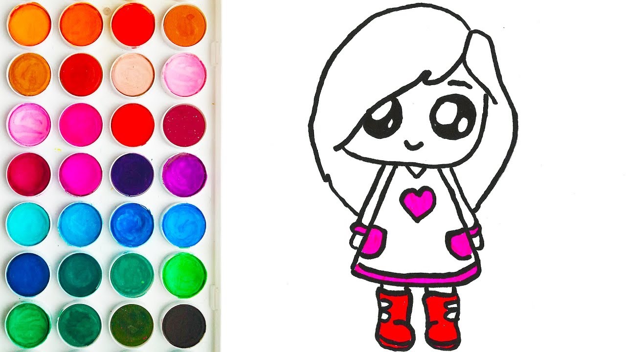 1280x720 How To Draw And Color A Girl