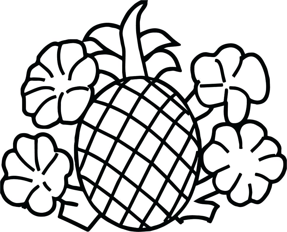 970x784 Coloring Pages Online Flowers Roses To Print Cute Pineapple