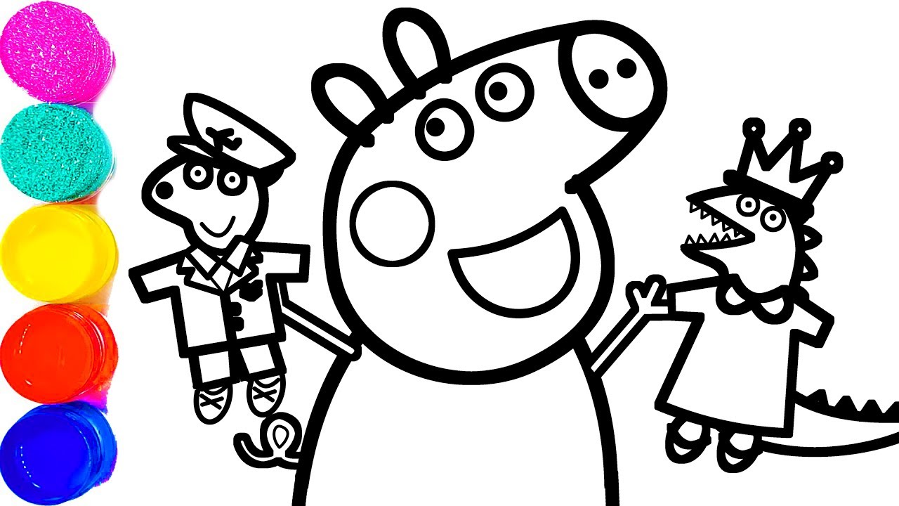 1280x720 Pig Time Coloring Book Drawing For Children Voving Bulk Books