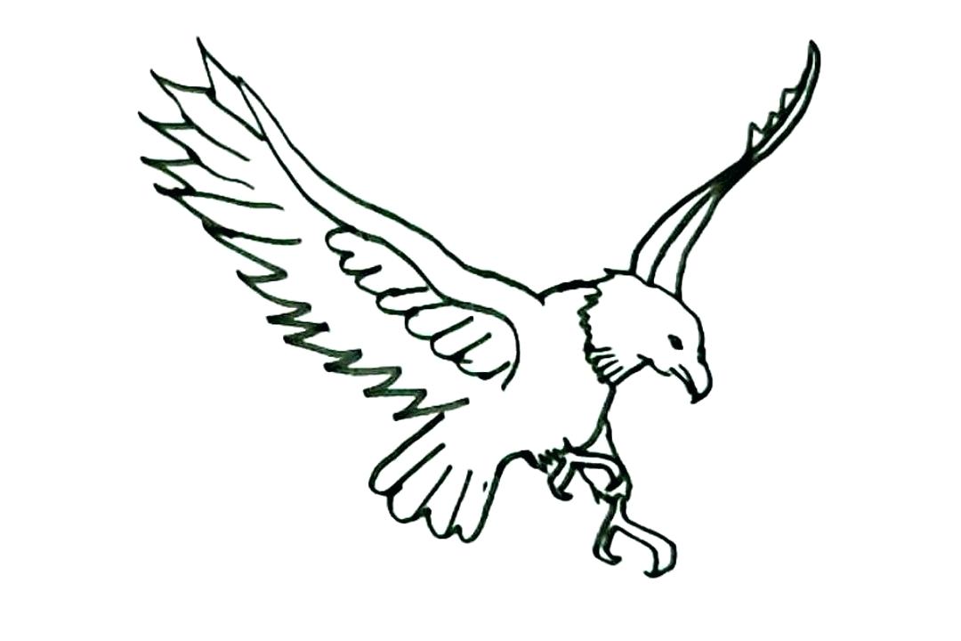1080x720 Eagle Easy To Draw Flag Drawing At Com Free For Personal Use Eagle