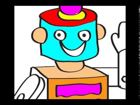 480x360 How To Draw Robot, Drawing For Beginners Draw For Kids, Color