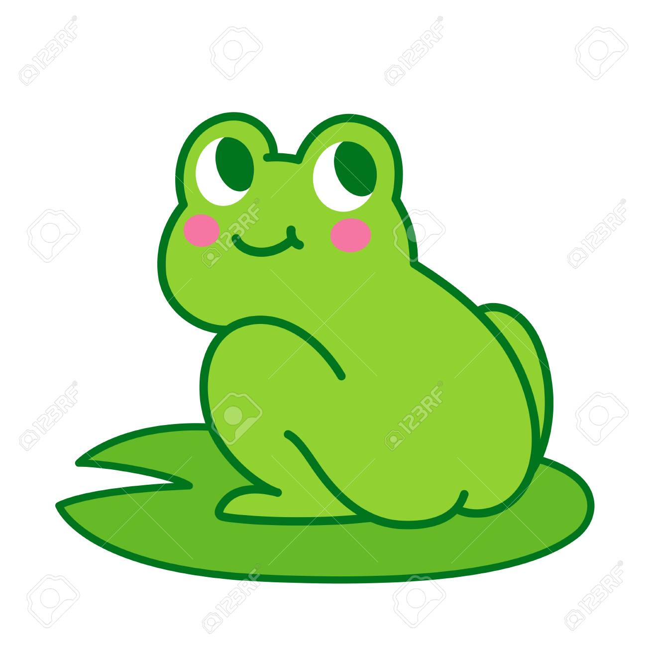 1300x1300 Trend Cute Cartoon Frog Butt Drawing Funny Illustration