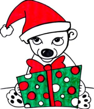 302x350 Holiday Polar Bear Step